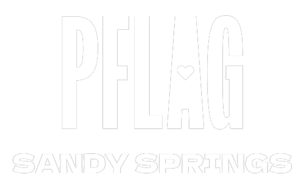 PFLAG Sandy Springs logo in white